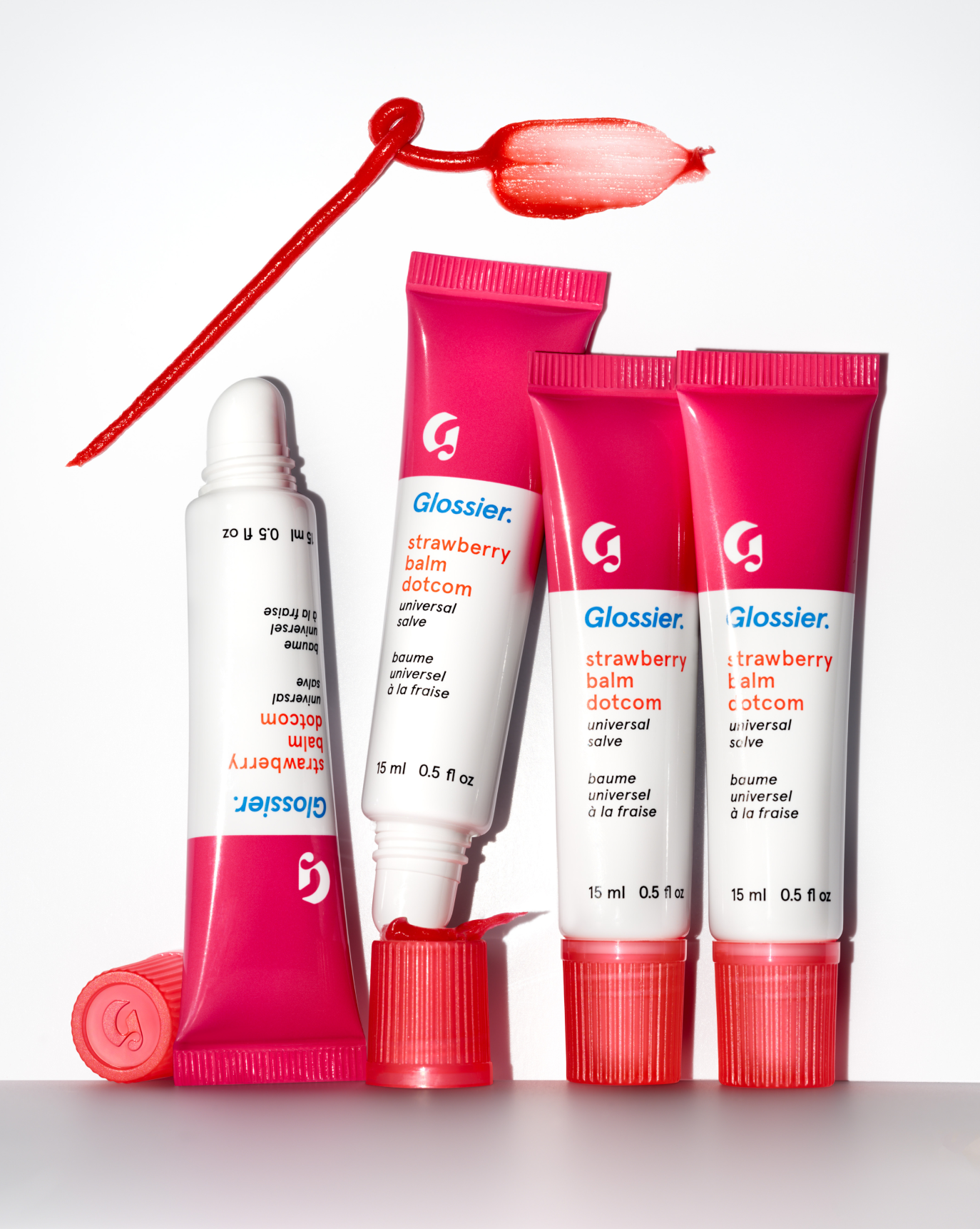 NWT/BNIB Glossier Balm Dot outlets Com Bundle - 3x Rose